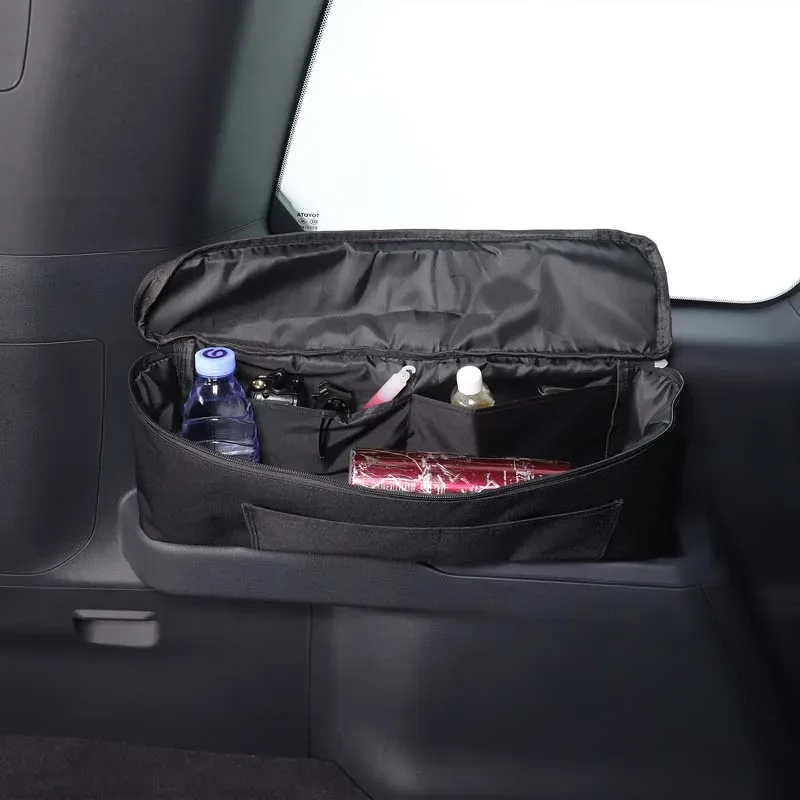 

For Toyota Land Cruiser Prado 250 LC250 24-25 Oxford Cloth Black Car Trunk Left Side Bag Trunk Storage Bag Interiors Accessories