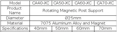 CA-XC Series Rotating Magnetic Post Support Magnetic Base Optical Scientific Research Experiment Support Frame Adjusting Frame