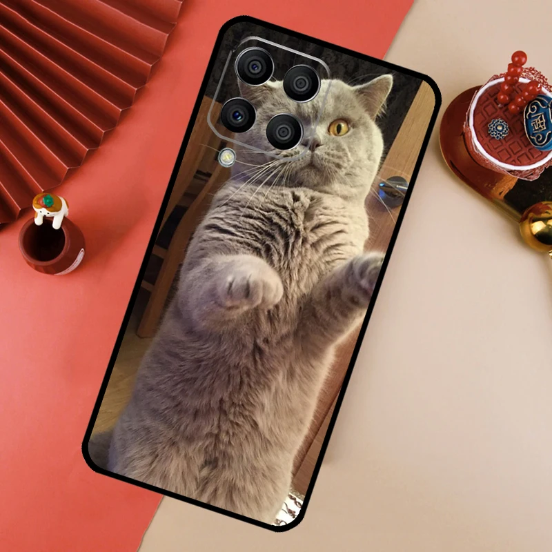 British Shorthair Cat For Samsung Galaxy M13 M14 M33 M12 M32 M52 M31 M55 M15 M11 M21 M35 M53 M34 M54 M06 M16 Case