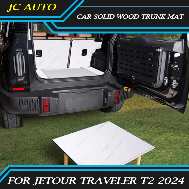 Fit for JETOUR Traveler T2 2023-2024 Car Solid Wood Trunk Mat Modified Hidden Trunk Car Small Table Car Interior Accessories