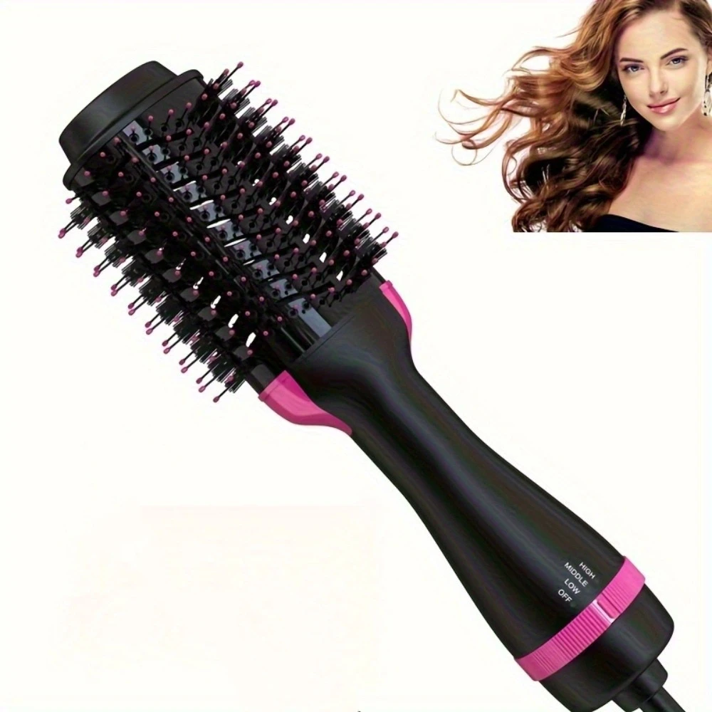 2-in-1 multifunctional heat brush, straightening comb, curling iron, straightening and curling - Gifts for women