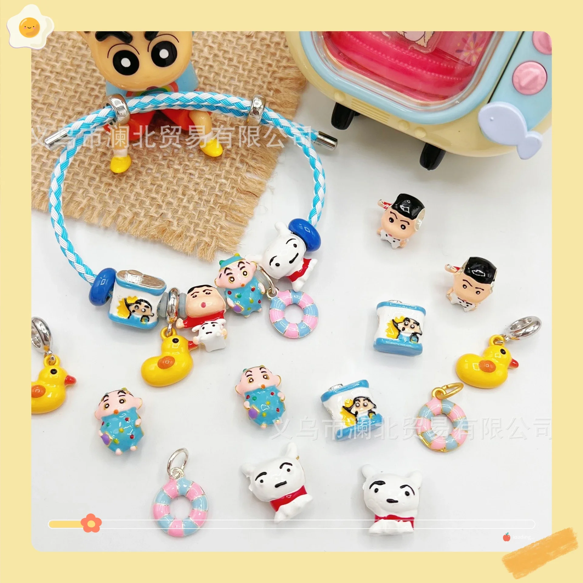 

Crayon Shin-chan fashionable, cute cartoon with a high level of appearance and dopamine hand-painted bead bracelet