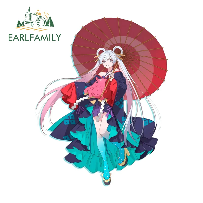 

EARLFAMILY Beautiful Yachiyo Tsukimi Car Stickers Personality Loli Motorcycle Tumbler Windshield Decal VAN ATV Helmet Graphics