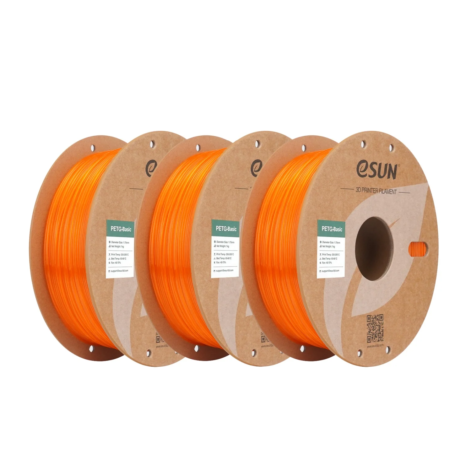 ESUN PETG-Basic 3KG 3D-printfilament 1,75 mm Dimensionale nauwkeurigheid +/- 0,03 mm 1KG/rol 3 rollen kartonnen spoel 3D-printmateriaal Snelle verzending