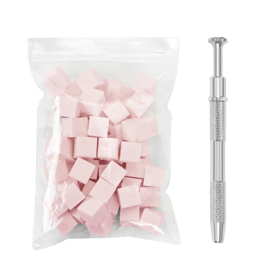 50 Stück Nail Art Schwamm DIY Farbverlauf und Schwamm Grabber Nagelbürste Nail Art Werkzeuge Zubehör – Detail 8