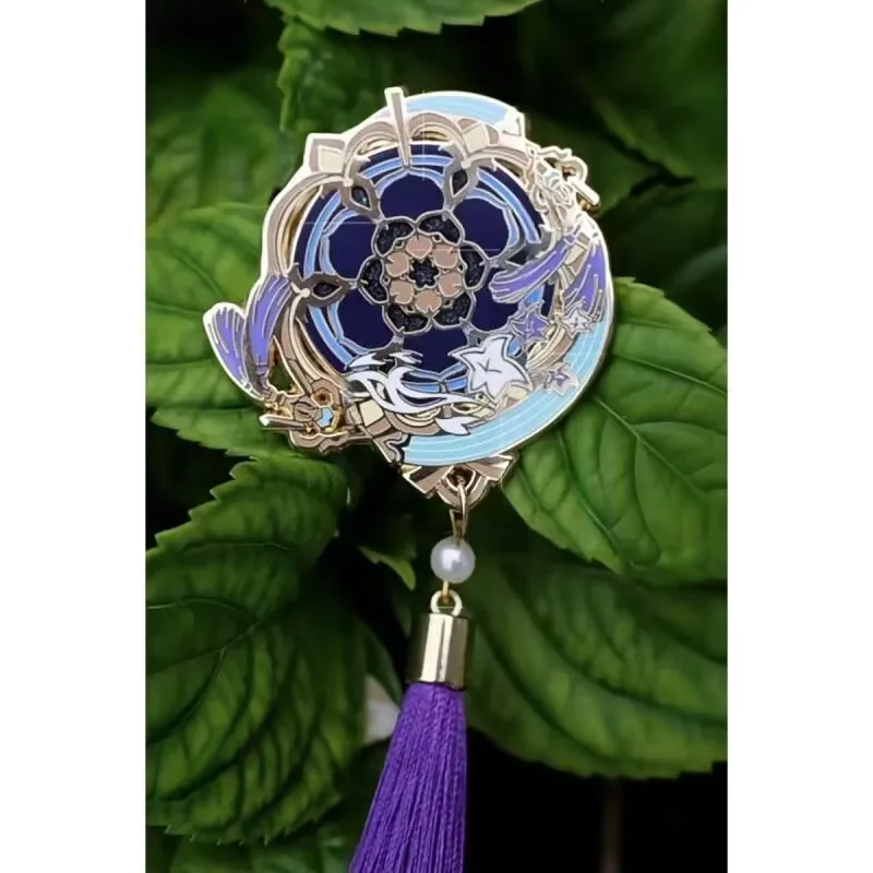 Genshin Impact, 레인저의 작은 라운드 캡, 금속 마이크로 씰 애니메이션 게임 주변 코스프레 브로치 액세서리