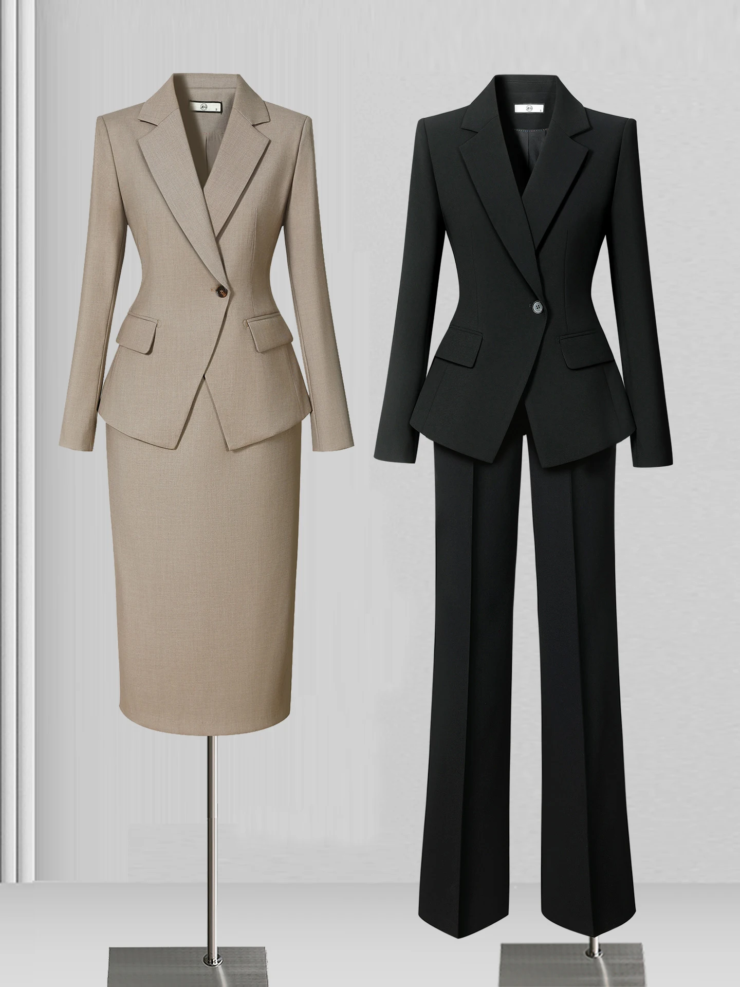 Business Casual Women's Suit Professional Workwear Commute Jewelry Store Autumn Winter Elegant Work Uniform Polyester Rayon S...
