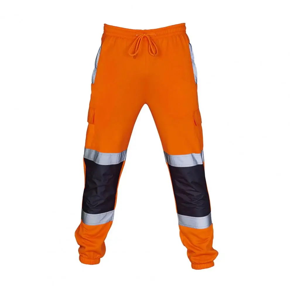 Pantalones de seguridad de alta visibilidad, zonas reflectantes de 360 grados, ropa de trabajo de seguridad Unisex, pantalones para correr de cambio nocturno, pantalones sueltos para hombre