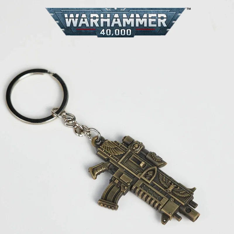 Starforged Warhammer 40K Genuine Game Peripherals Space Marines 2 Master-crafted Bolt Rifle Keyring Boys Bag Pendant Model Gifts