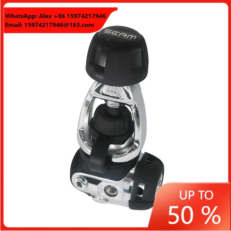 SEAM A3 Bright Chrome Plated Brass Scuba Regulator Mouthpiece Pneumatic Balance Diaphragm First Stage Filter L-Shaped Structure