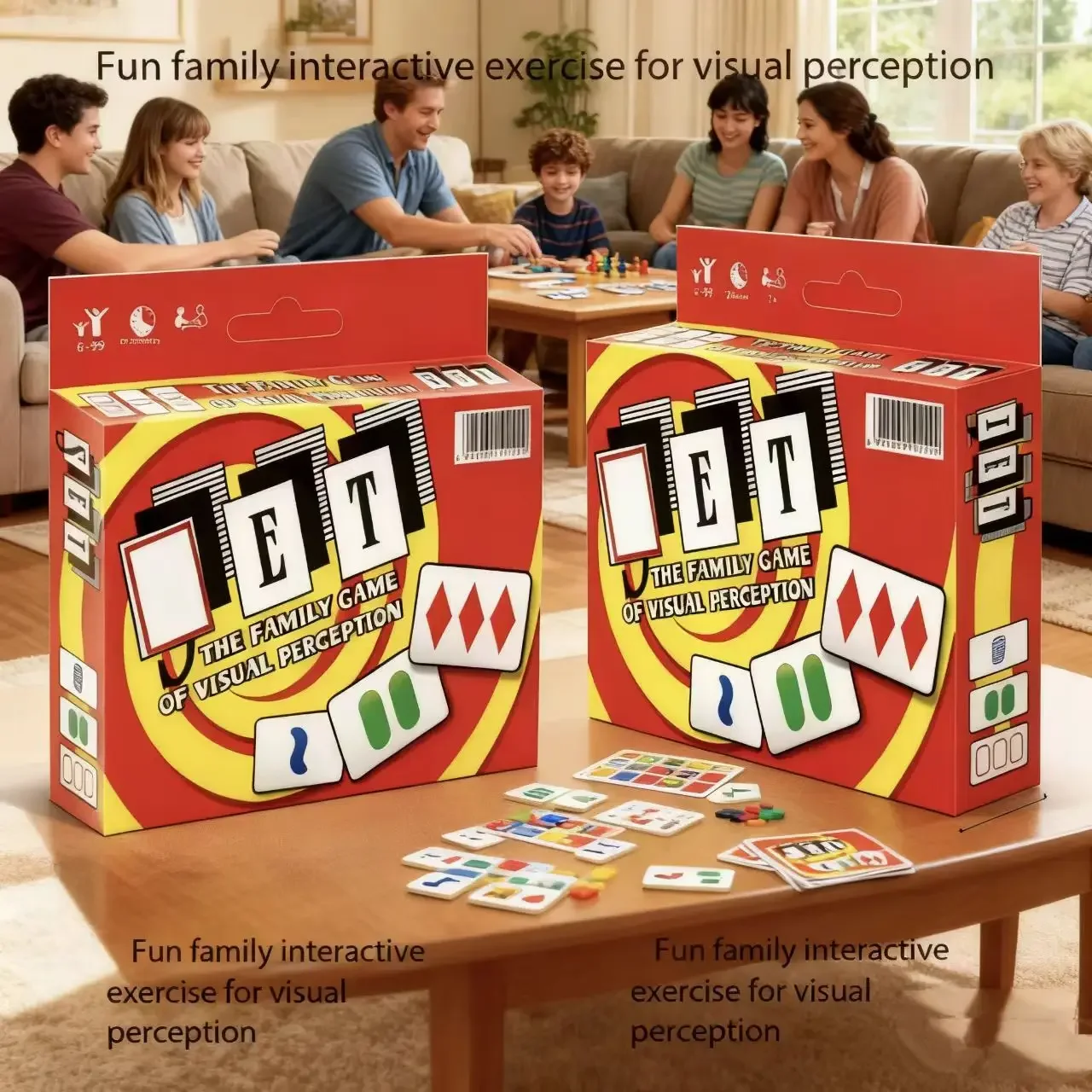 

@@Tangible Colored SET Toy Board Game Single player Multiplayer Desktop Card Leisure Gathering Observation Game