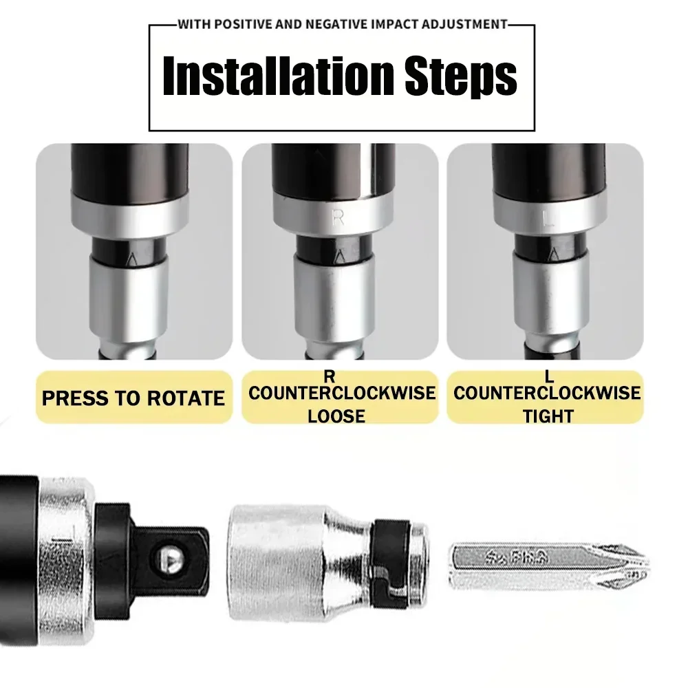 Hot sell 7/12 PCS Manual Impact Screwdriver, Portable Reversible Impact Driver, Household Cordless Screwdriver Kit Hand Repair