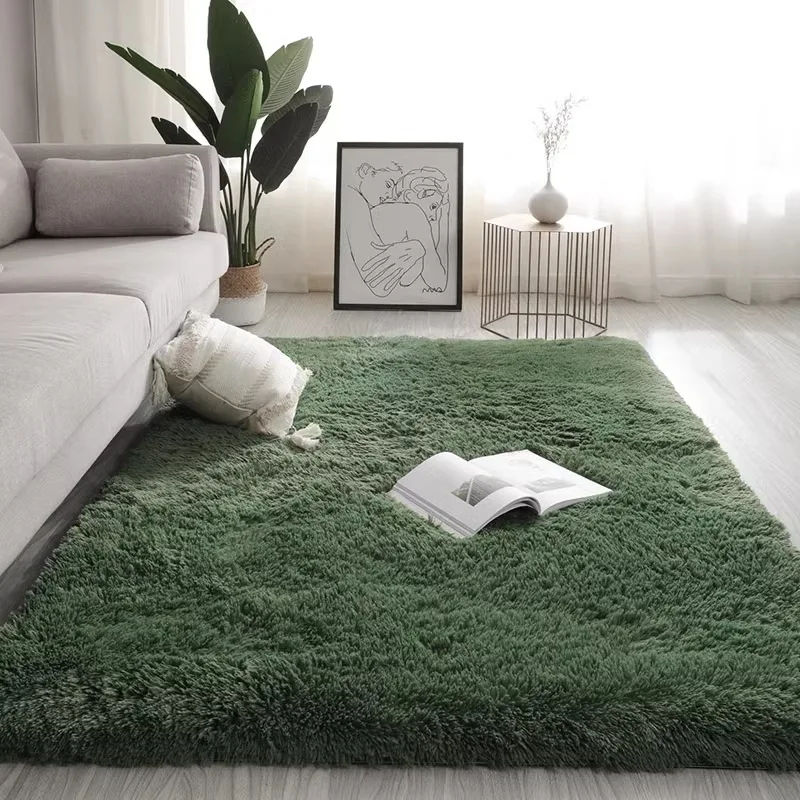 

Soft Plush Carpet For Living Room Home Decor 4CM Hair Bedroom Rug Solid Sofa Coffee Table Floor Mat Customized Large Size Rugs