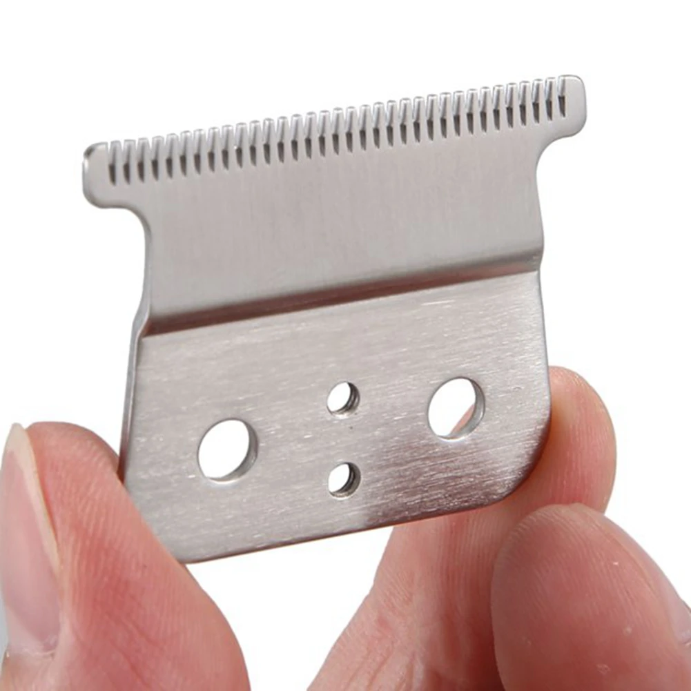 B01C-2X Silver For T Outliner Blade For Andis For T Outliner, For Andis Gtx Replacement Blade,White T Blade + Steel Blade