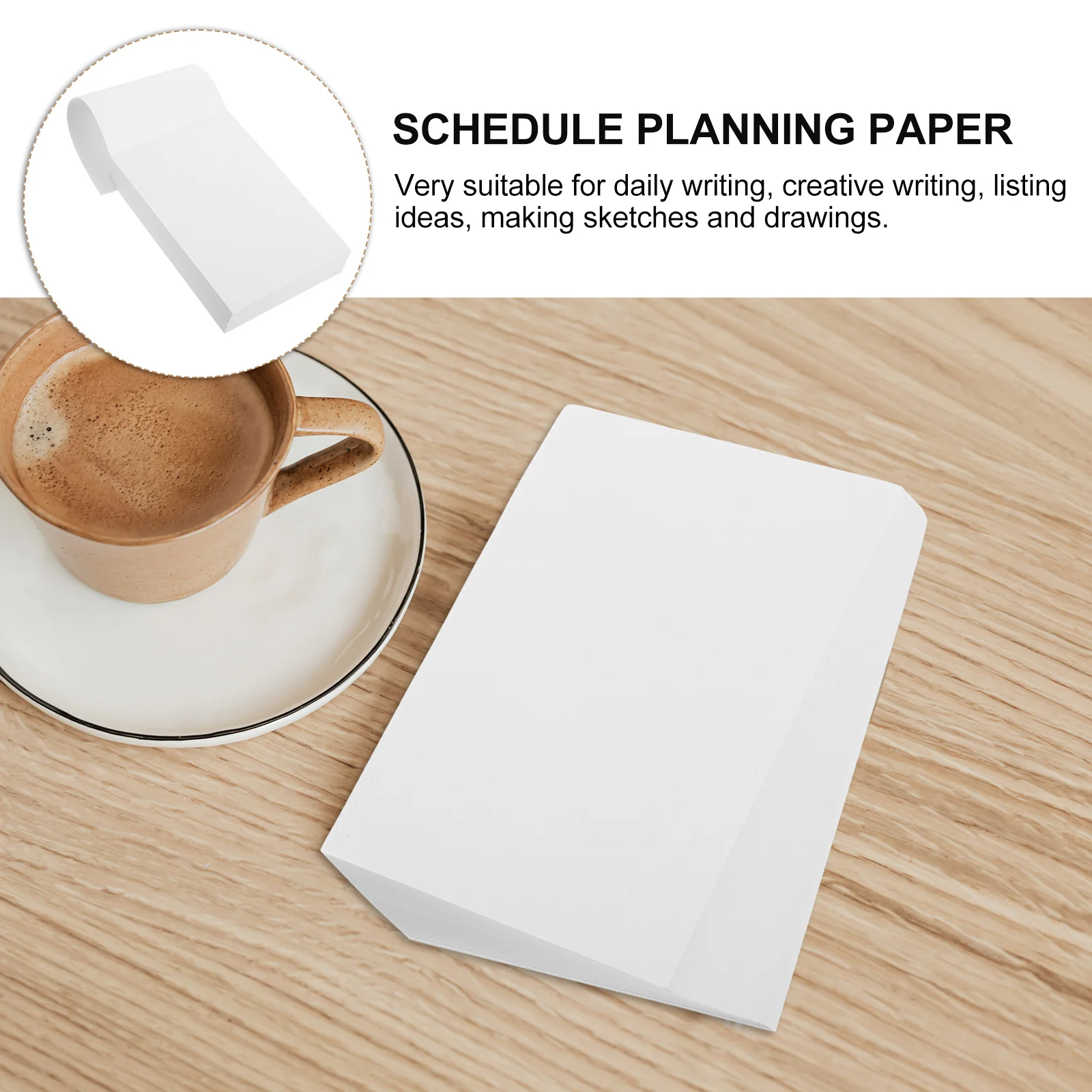 Imagem -02 - White Plain Note Pads Notebook em Branco Linhas Projecto Conveniente Memo Office Portable Livros