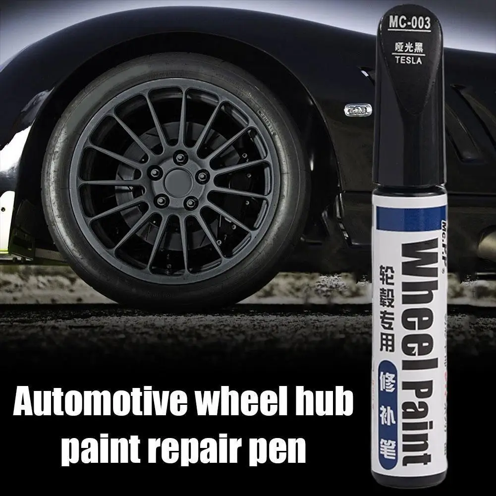 12ml Silver Black Alloy Wheel Up Pen Repair Paint Curbing With Hub Brush Wheel Scratch Paint Spray Maker Scratch B2X5