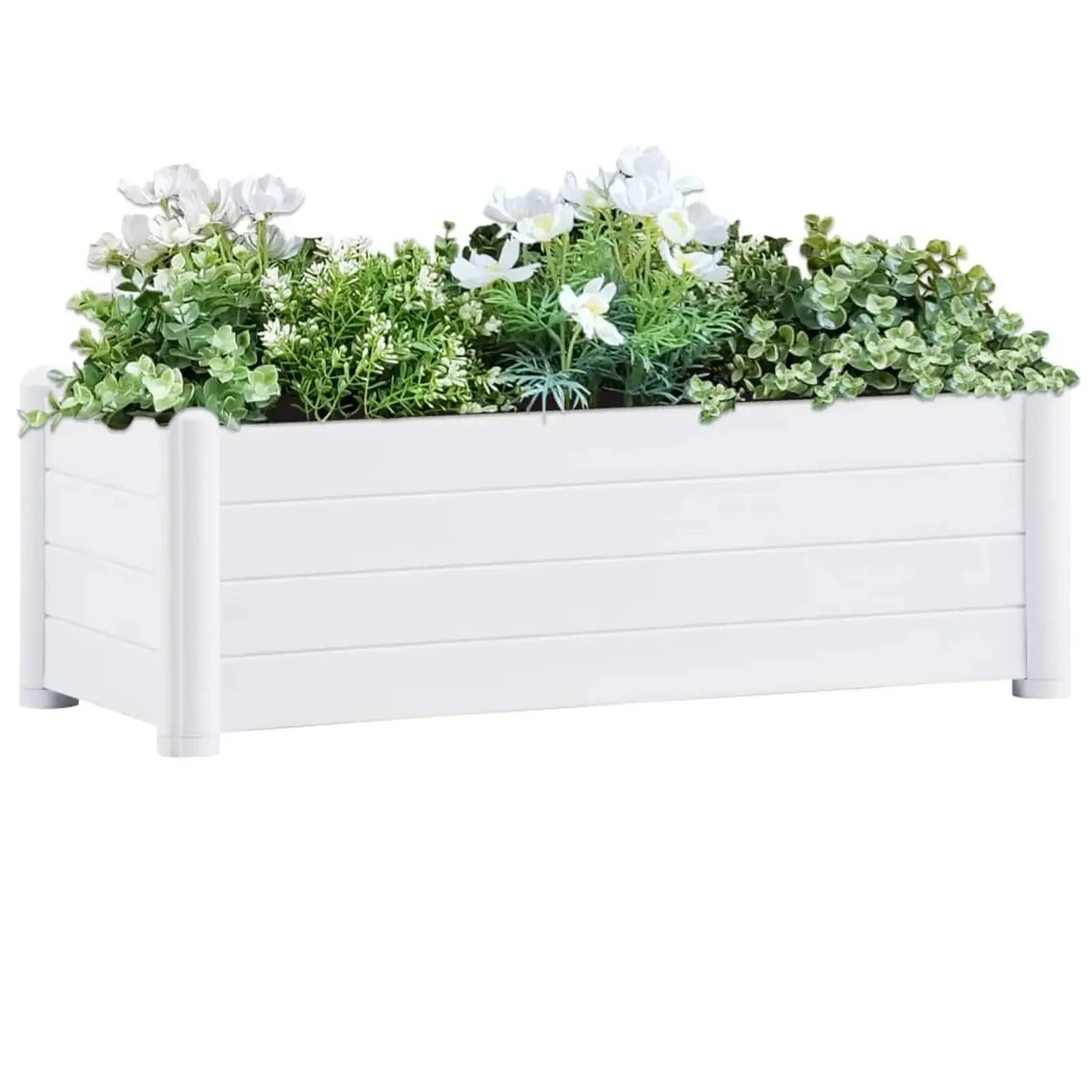 No-fade Multifunctional Plastic PVC Flower Spacer Garden Box Bed ,Multi-grid Stepped Vegetable Planting Container