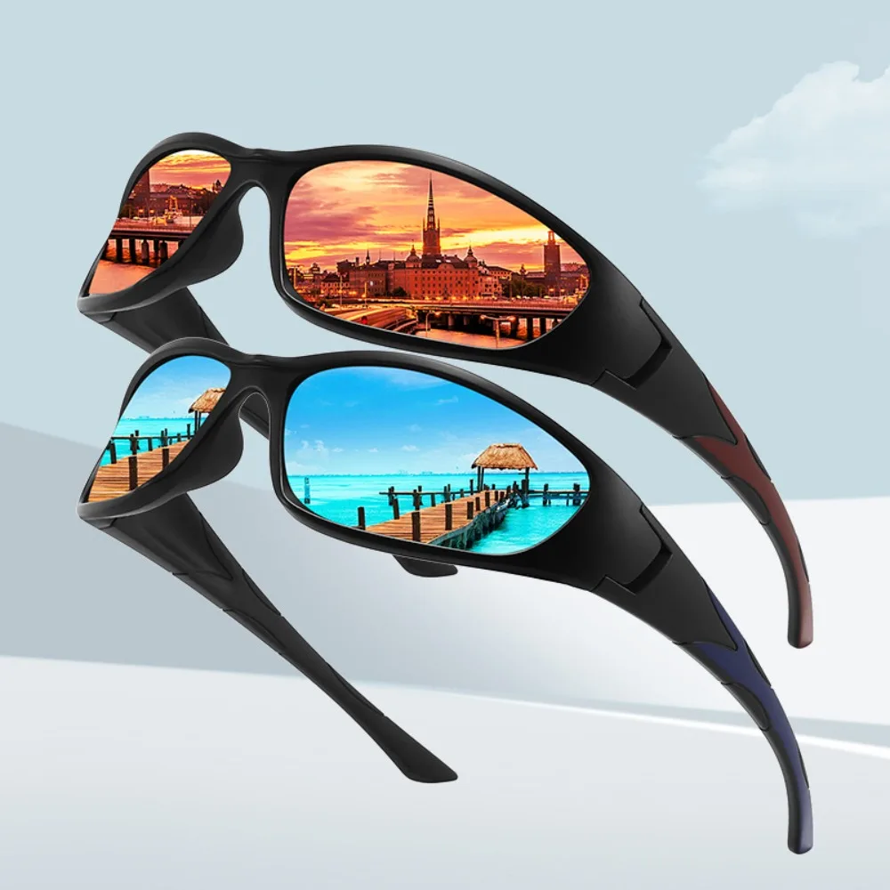 Square Polarized Sports Sunglasses for Men Women UV400 Protection Outdoor Driving Fishing Cycling Hiking Trendy Eyewear​