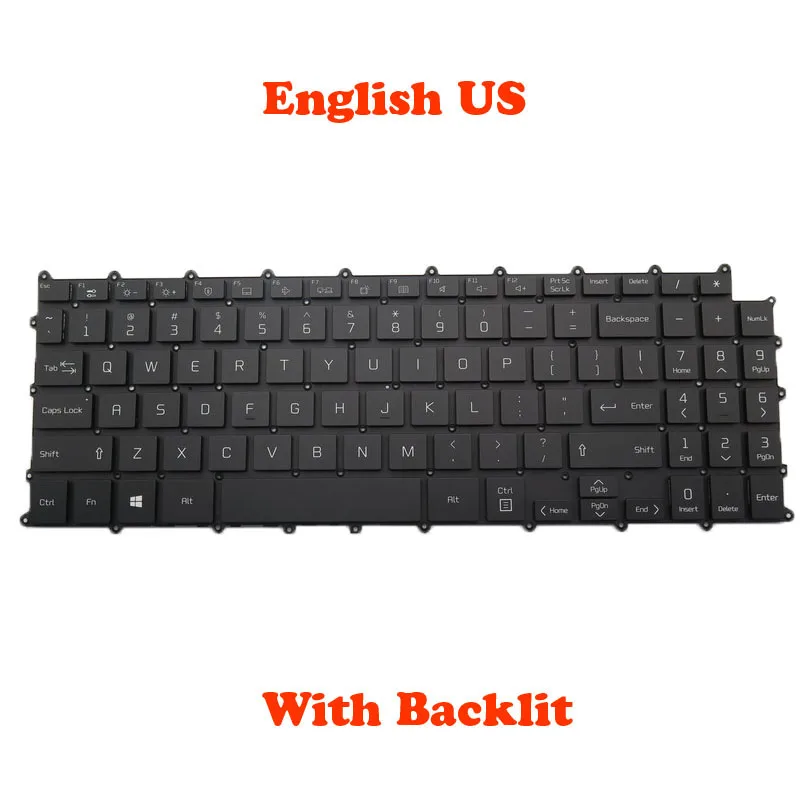 YD Backlit Keyboard For LG 15Z90P 15ZD90P 15Z90Q 15ZD90Q 15ZD90QC 15Z95P 16Z90P 16ZD90P 16Z90PG 16Z90Q 16ZD90Q Italy IT No Frame