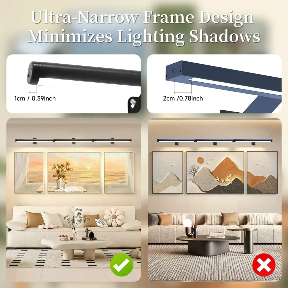 Luce moderna per specchio cosmetico a LED. Lampada da parete per bagno dimmerabile, impermeabile, 3 temperature di colore, facile installazione per spogliatoio