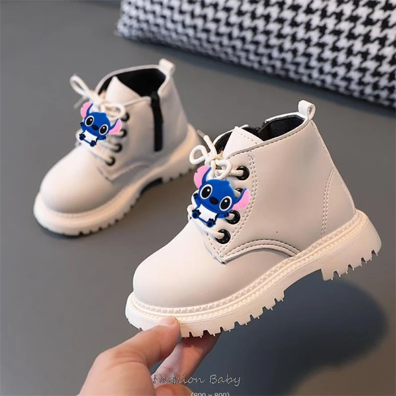 Four Seasons Child Shoes Short Ankle Snow Boots Kid Sports Boy Girl Shoe Fashion Soft Lilo And Stitch Warm Toddlers Kids Boot