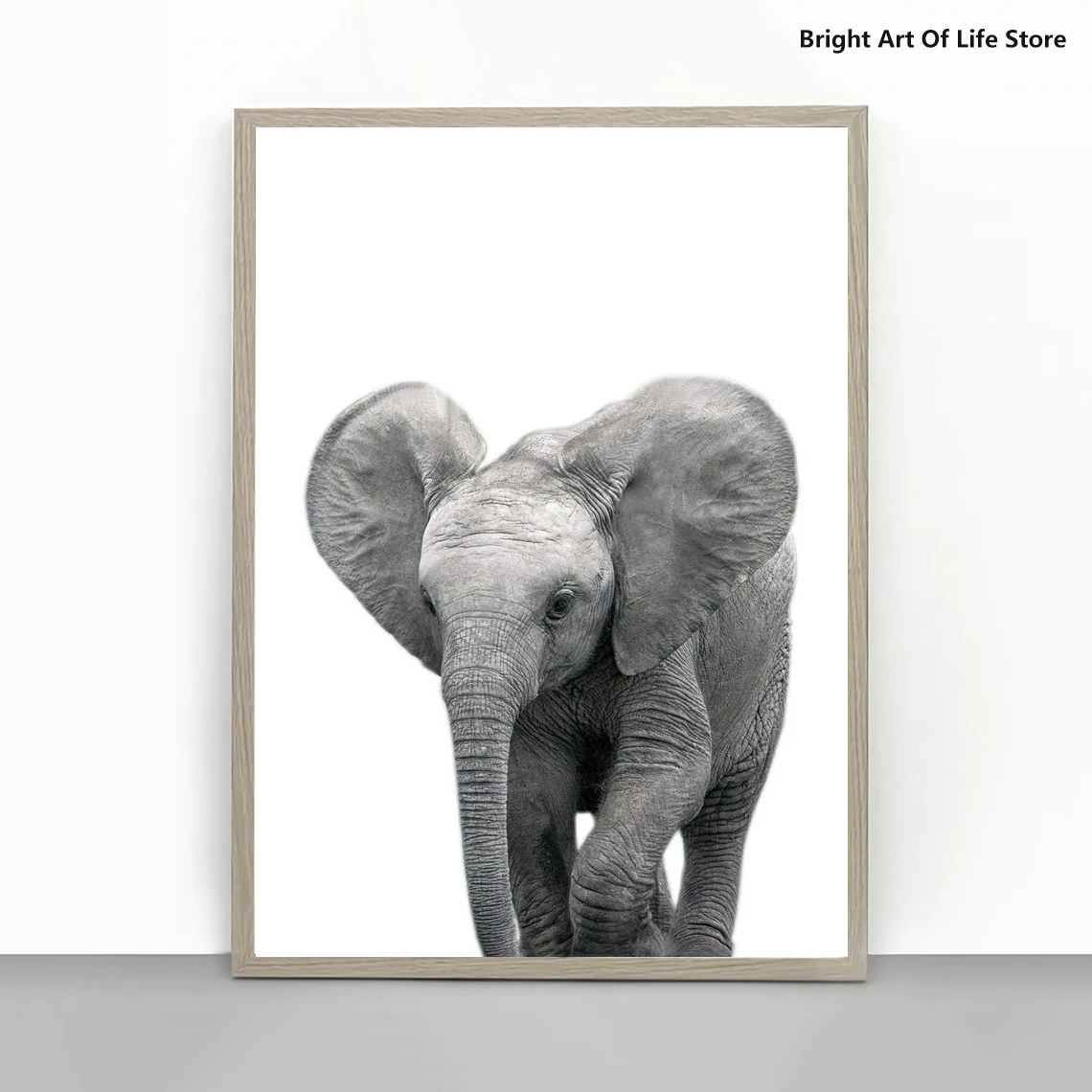 Baby Elephant Poster Print Elephant Cub safari Forest Jungle Animal Prints Nursery Animals Wall Art Woodland Kids Room Décor