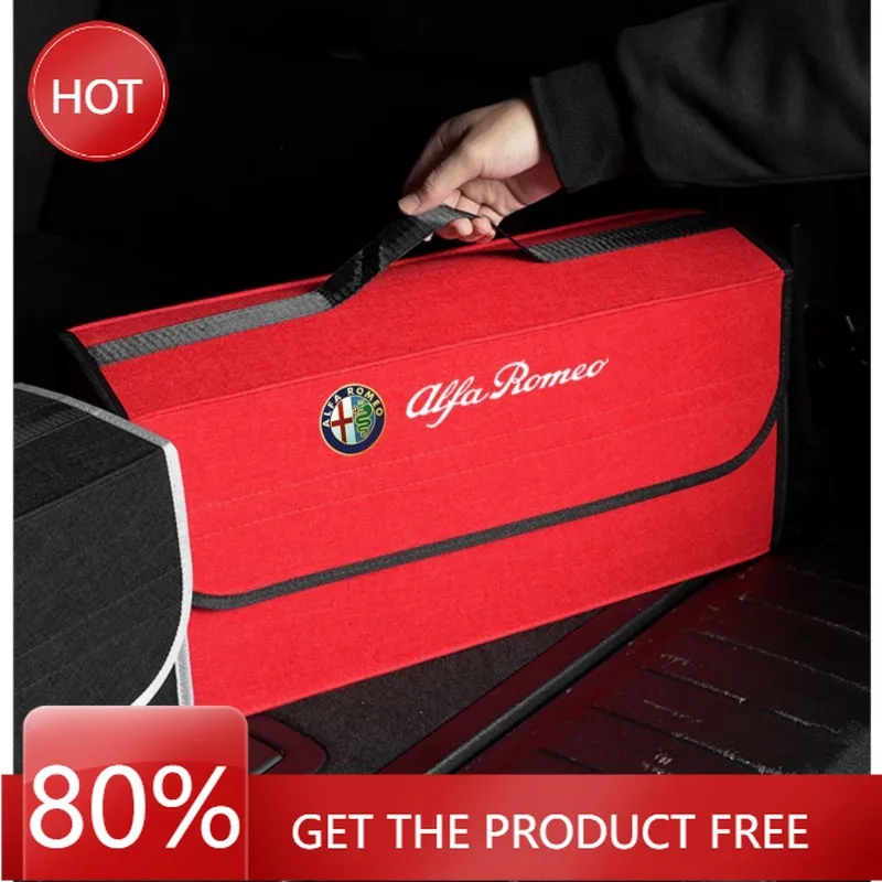 

Hub Caps Car Felt Cloth Storage Bag Folding Organizer Box Trunk Tool Case For Alfa Romeo 156 159 147 4C 8C 166 Giulia Giulietta