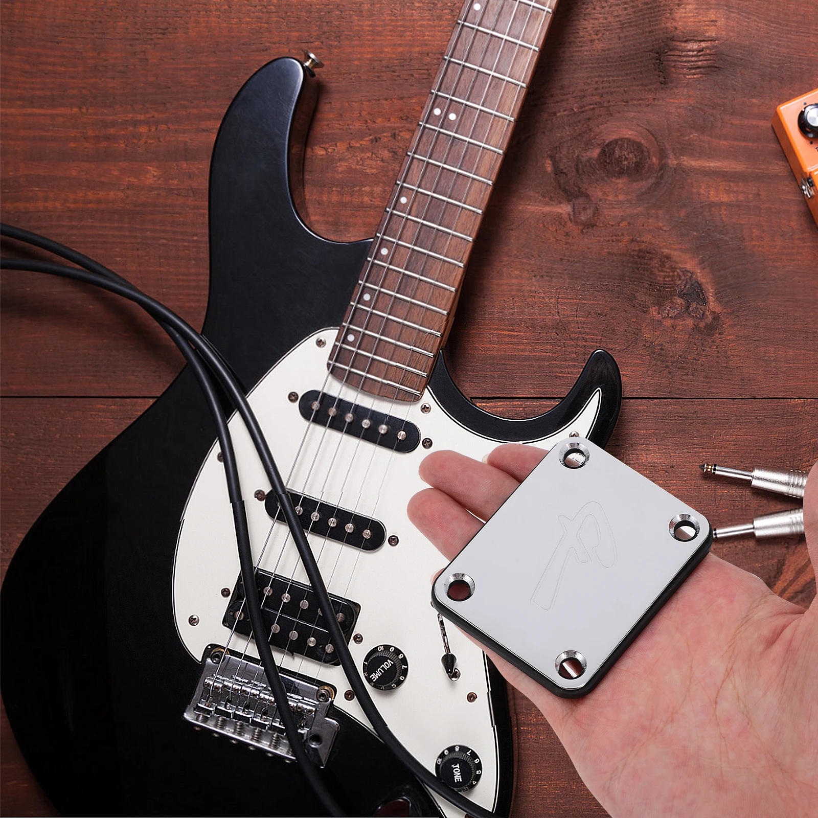 

Guitar Bass Reinforcement Board Neck Connecting Reinforcing Plate Stainless Steel