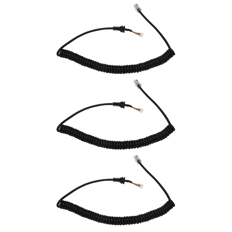 

3X запасные микрофоны, микрофонный кабель, шнур, провод для Yaesu MH-48A6J FT-7800 FT-8800 FT-8900 FT-7100M