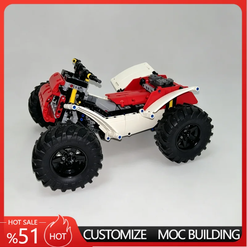 858 Parts 4X4 Super Quad Technic Off-Road Vehicle Building Blocks Model Customize Creative Educational Collectible Special Toys