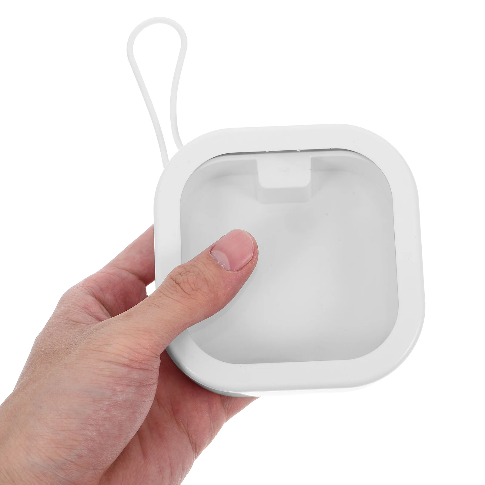 

2 Pcs Hair Tie Organizers White Portable Storage Boxes Travel Bedroom Living Room TPE ABS Material Easy Flexible