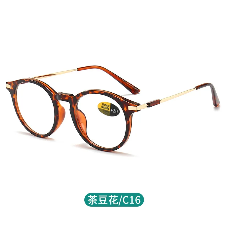 + 50 + 75 + 225 + 275 + 325 + 375, gafas de lectura para mujeres y hombres, nuevas gafas para presbicia con montura redonda Retro antiluz azul