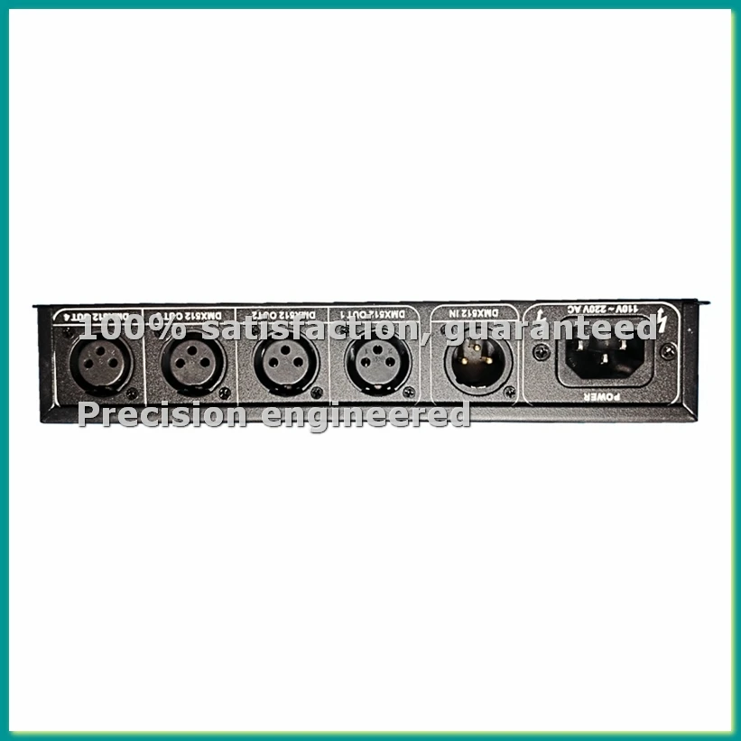 

Усилитель-репитер сигнала DMX512 1-в-4 с входом AC100V-240V, 4 выхода XLR-3, распределитель, усилитель мощности, вилка EU-TCES