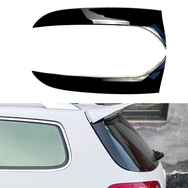 Car Rear Window Side Spoiler ABS Spoilers Splitter For Volkswagen VW Travel Version Passat B6 Wagon Gloss Black Auto Accessories