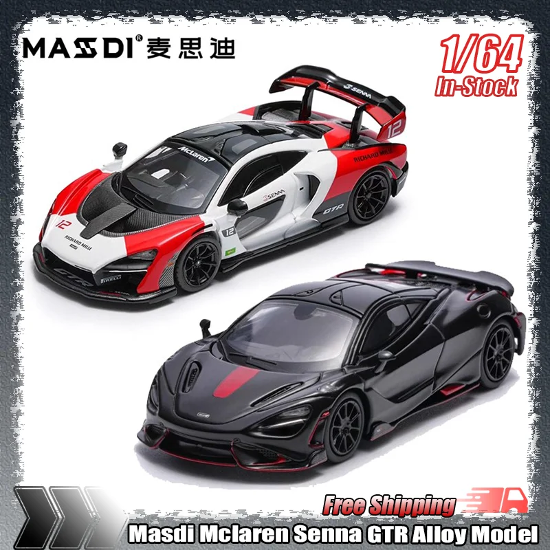 新しいマスディ-1-64-マクラーレン-セナ-gtr-765-合金ミニチュアダイキャストスーパーカーモデル-カスタマイズされた子供向けおもちゃコレクションオーナメント