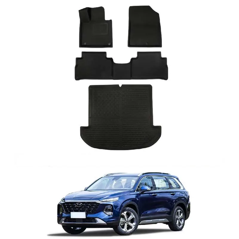 

High Quality Interior Accessories Liner Waterproof Foot Pad Protector 3-Layers XPE Car Floor Mat for Santa Fe