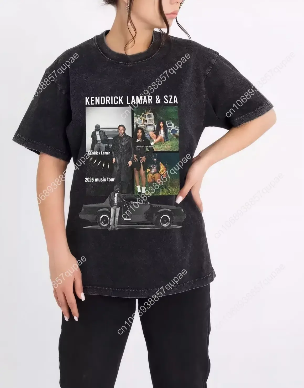 Men 2025 Music Tour Shirt Concert Retro Oversized Crewneck T-Shirt Drop Shoulder Loose Tee Music Fans Shirts Women