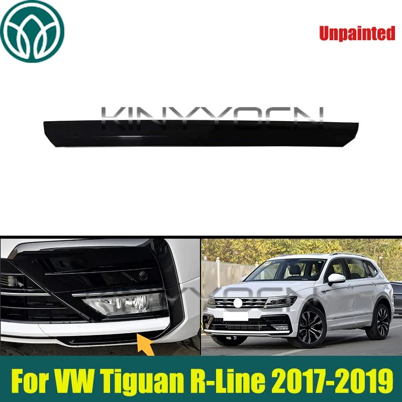 

Unpainted Front Bumper Lower Molding Trim For Volkswagen VW Tiguan R-Line 2017 2018 2019