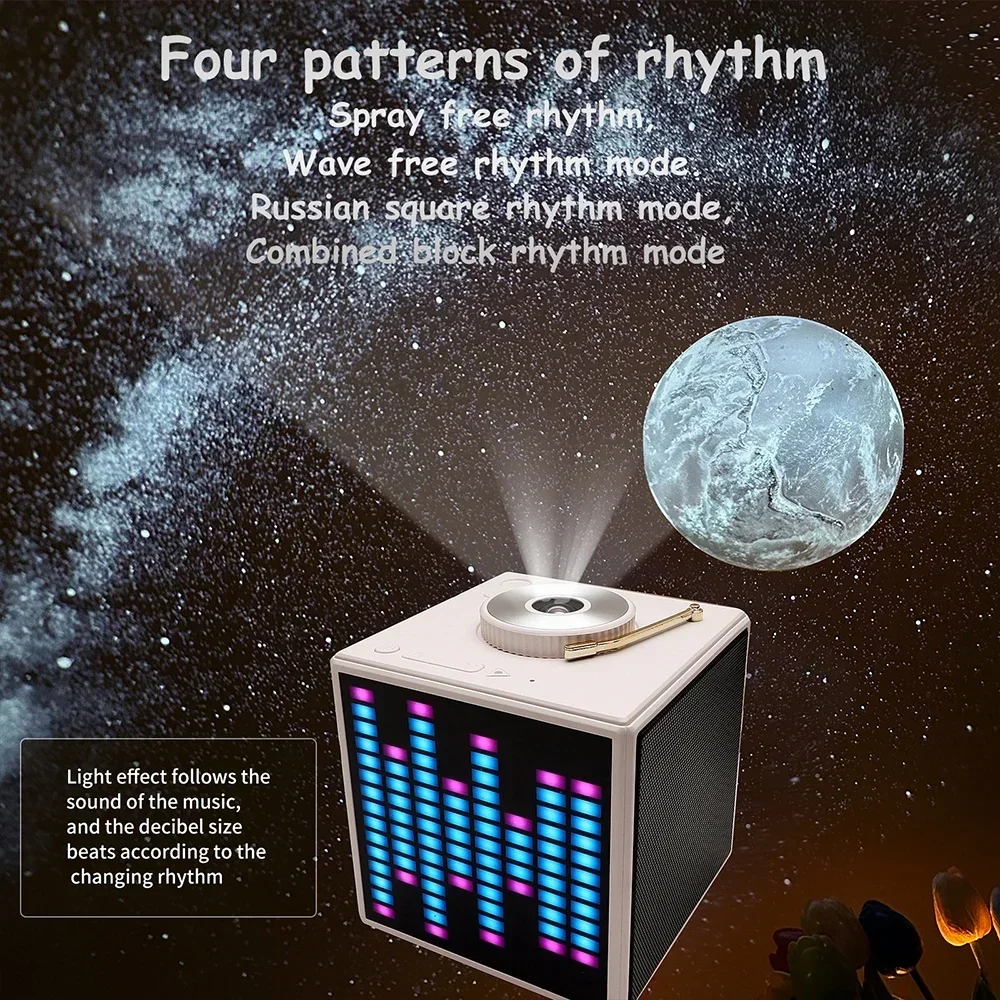 High Definition Sound Quality Bluetooth Speaker Starry Sky Projection Lamp Romantic Galaxy Atmosphere Lamp Room Decoration Light