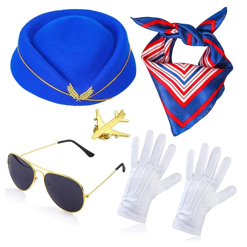 Berretto da festa in feltro lana Air hostess berretto berretto Base Airline hostess Sexy uniforme formale cappello Caps accessori Dropshipping