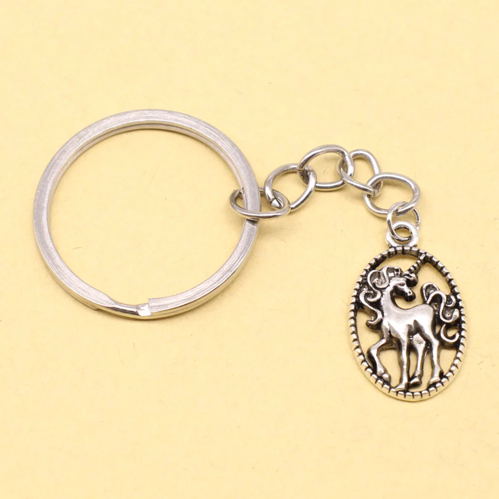 1 Piece 15x24mm Unicorn Key Chain Chain Women Gift