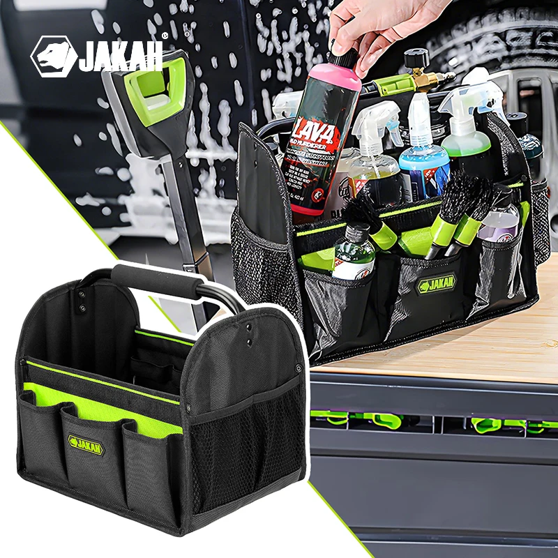 Quick Load Collapsible Detailing Caddy & Storage Organize (For Cars, Trucks, SUVs, RVs, Home, Workspace) Black HL085