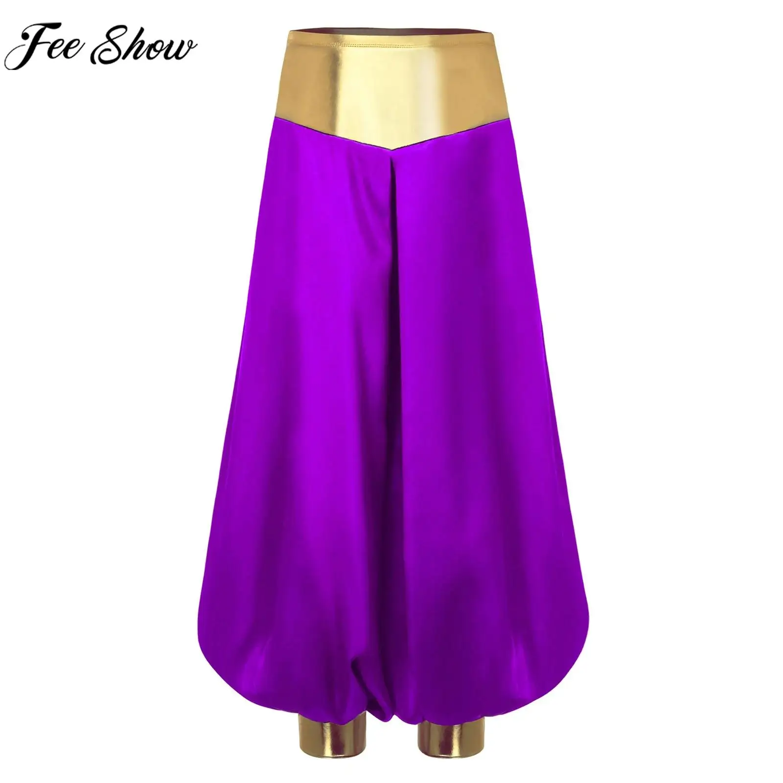Children Boy Halloween Arabian Prince Cosplay Performance Costume Smooth Loose Arab Dance Harem Pants Lamp Elf Dress Up Bloomers