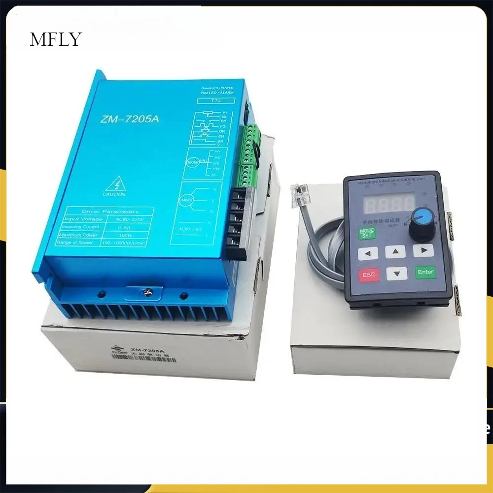310V High Voltage High Power DC Brushless Motor Driver 220V AC Max. 5A 1100W BLDC With Handheld Intelligent Setting Unit ZM-7205
