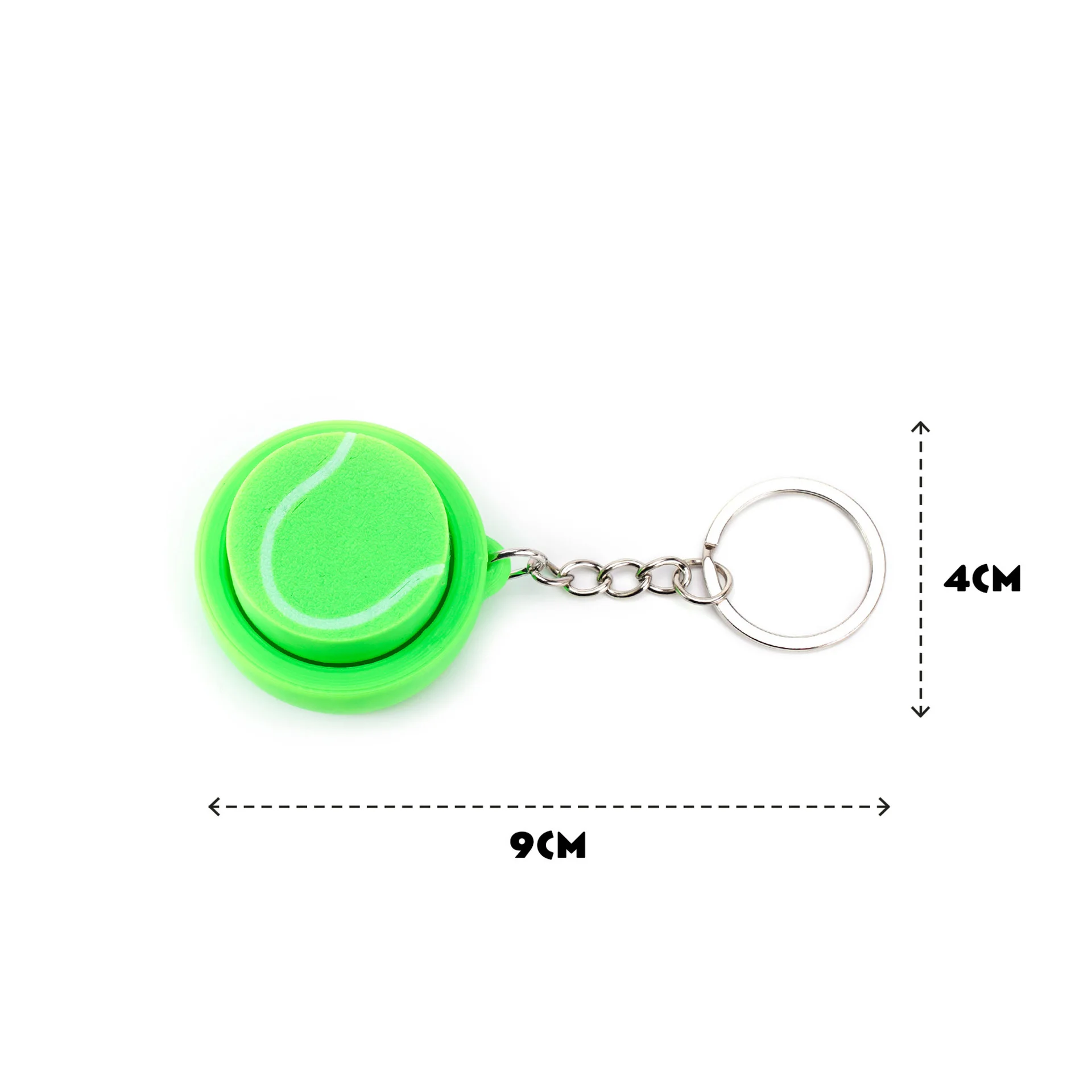 3D-gedruckter Sport-Themen-Schlüsselanhänger zum Stressabbau, Spielzeug, Baseball, Fußball, Basketball, Schlüsselzubehör, Fidget