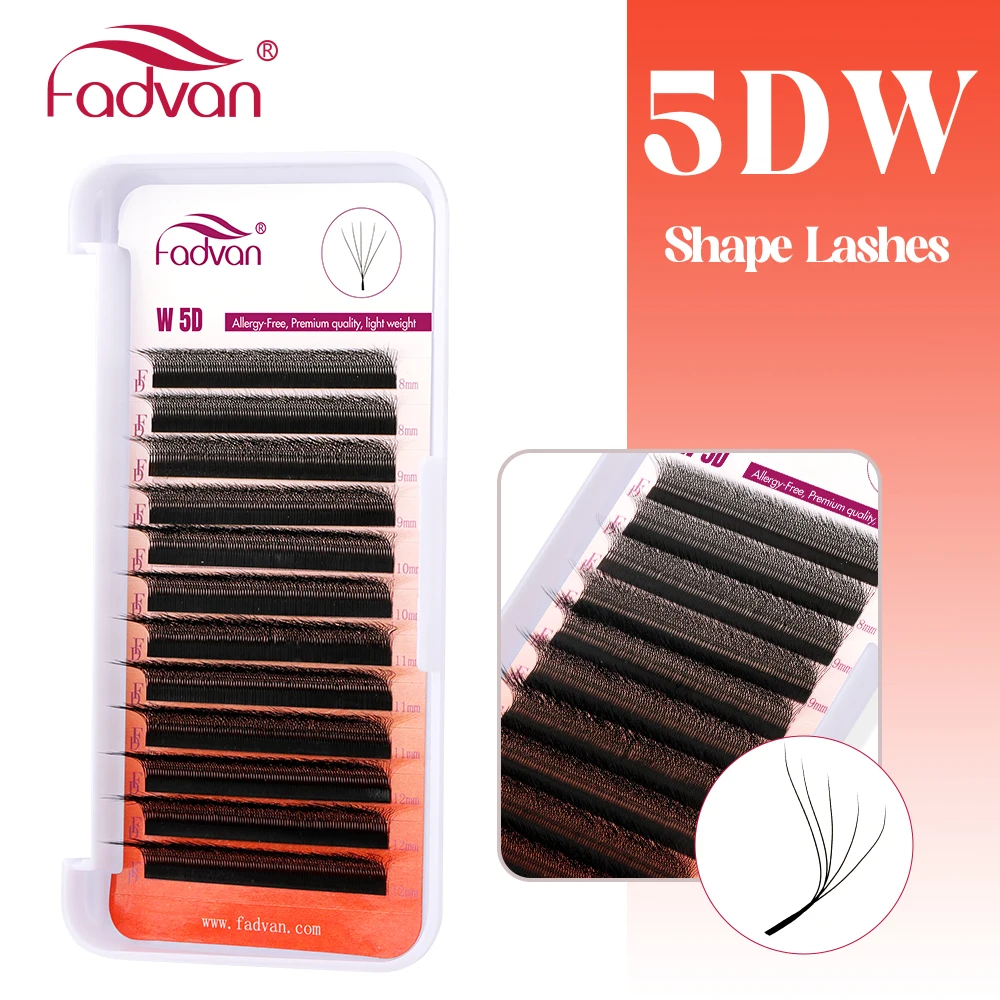 FADVAN 3D/4D/5D/6D/7D/8D W-förmige Wimpernverlängerung C D Curl Natürliche Nerz Wimpern Vorgefertigte Volumenfächer Falsche Wimpern Make-up-Zubehör