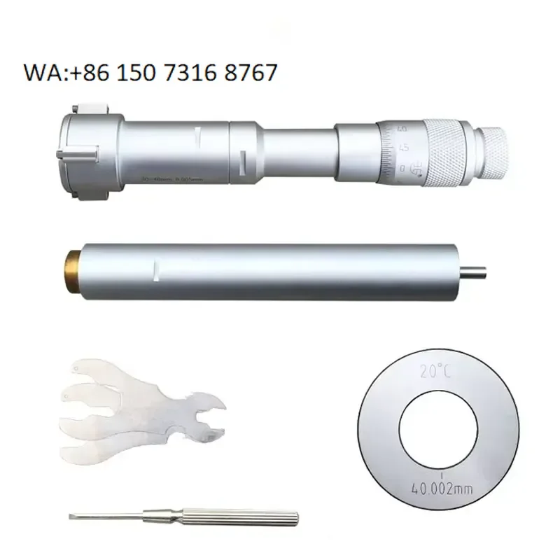 Three Point Inner Diameter Micrometer with 100-250mm Ring Gauge Extension Rod ODM Customizable Support