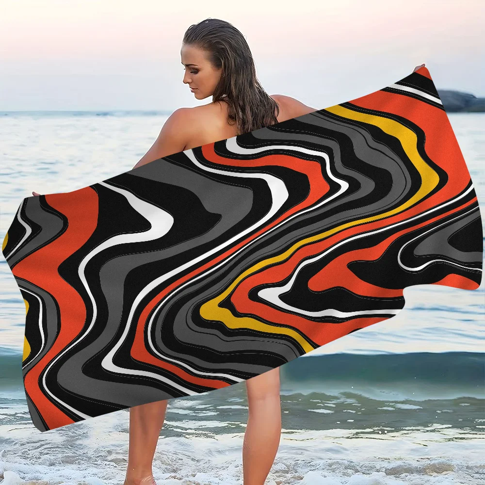 

Strata Liquid Art Microfiber Beach Towel Absorbent Quick Dry Soft Yoga Swimming Resort Mountain Climbing Towel