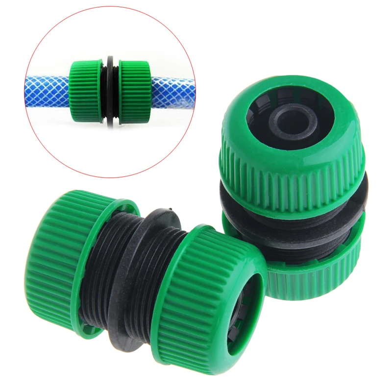 2Pcs Garden Hose Pipe Joiner Mender Extend Repair Connector Adapter Tool