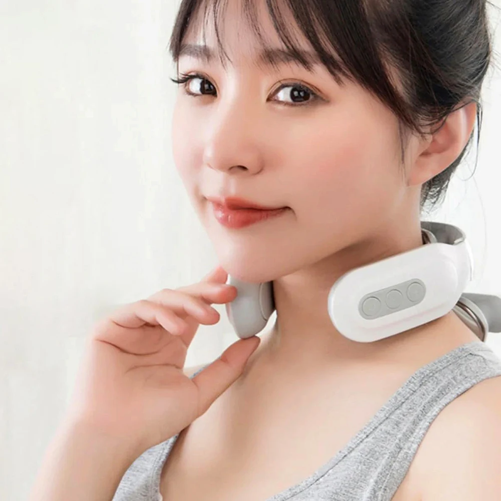 

4-head Neck Massager USB Rechargeable Electric Neck Massager with Heat Gift for Men & Women